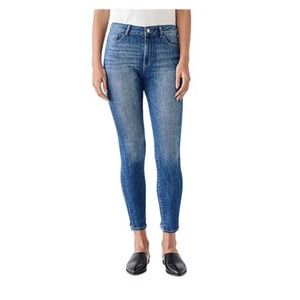 DL1961 Farrow Ankle High Rise Instasculpt Skinny Jeans Size 27 Distressed Hem